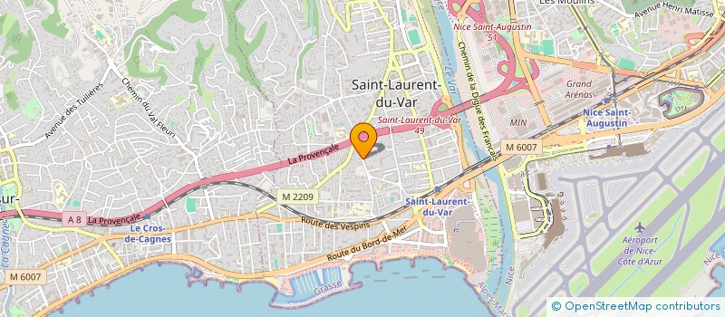localisation de l'entreprise MOKA à SAINT-LAURENT-DU-VAR