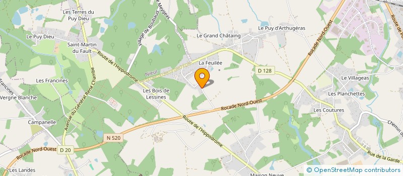 localisation de l'entreprise MOKA à COUZEIX