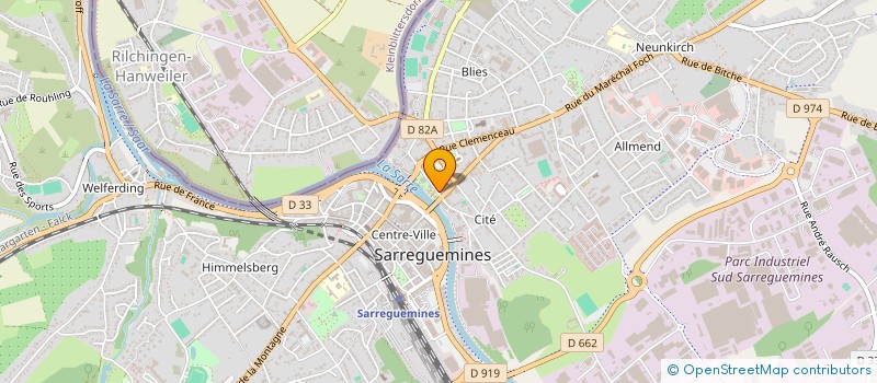 localisation de l'entreprise MOLIERE à SARREGUEMINES