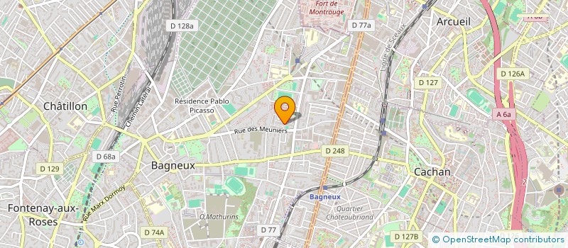 localisation de l'entreprise MOLIERE AUTO  BAGNEUX