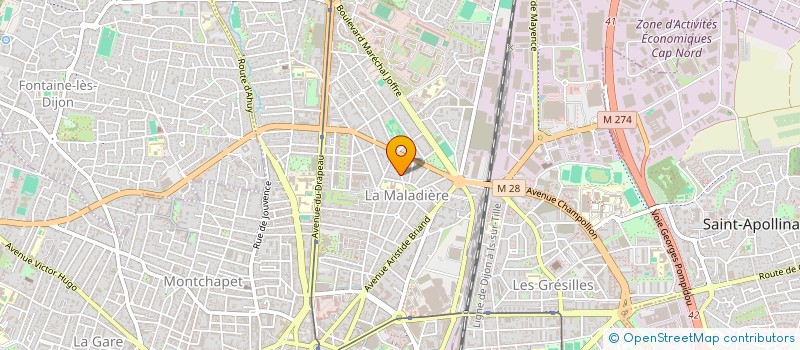 localisation de l'entreprise MOLIERE III à DIJON