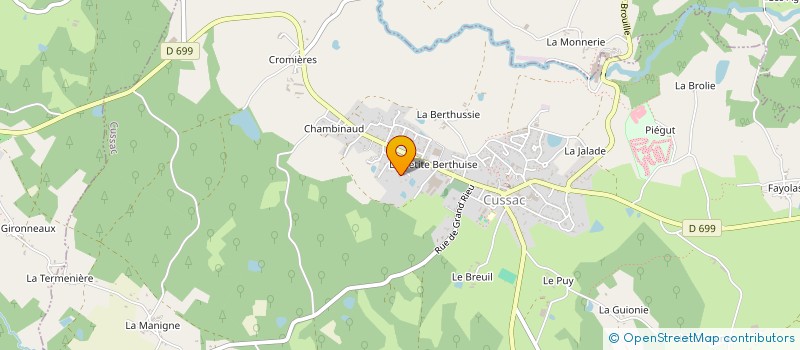 localisation de l'entreprise MOLIMO PROD  CUSSAC