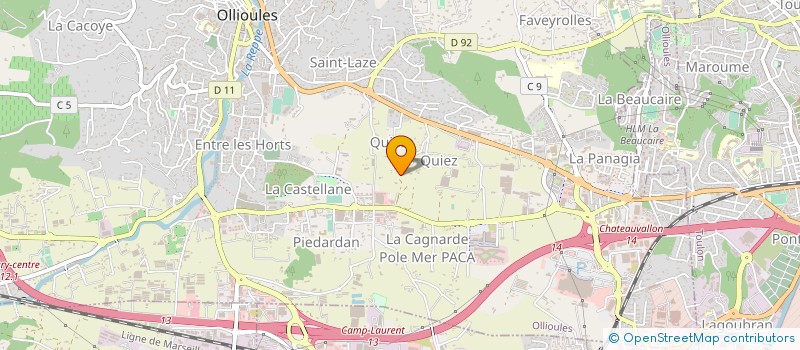 localisation de l'entreprise MOLINA FERRONNERIE à OLLIOULES