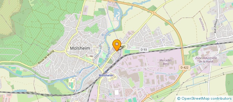 localisation de l'entreprise MOLSHEIM ORTHOPEDIE SERVICE à MOLSHEIM