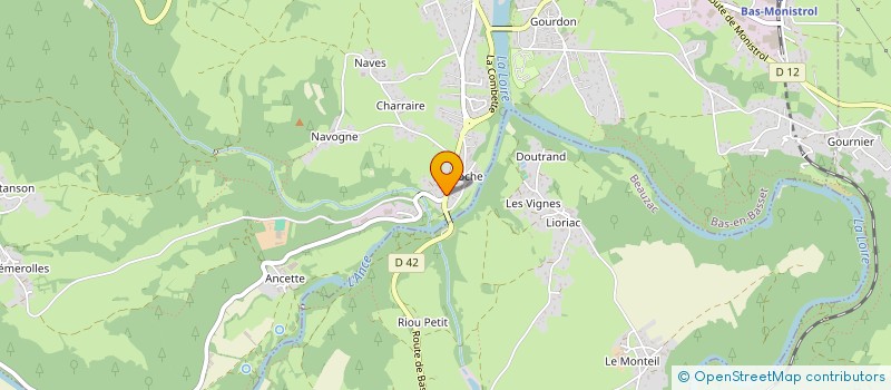 localisation de l'entreprise MON'AUTO 42  BAS-EN-BASSET