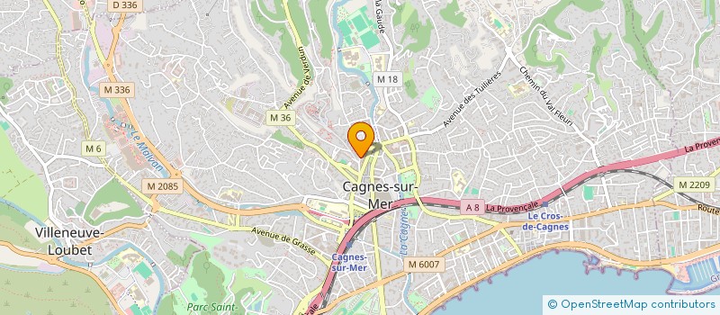 localisation de l'entreprise MON BUREAU EN VILLE  CAGNES-SUR-MER