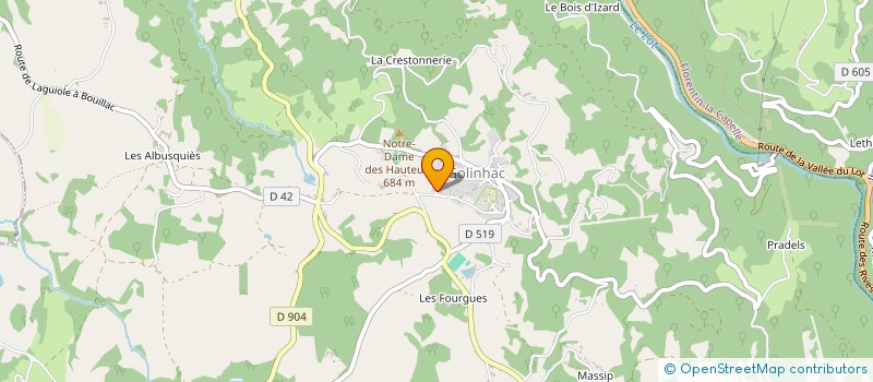 localisation de l'entreprise MON COURTIER LOCAL  GOLINHAC