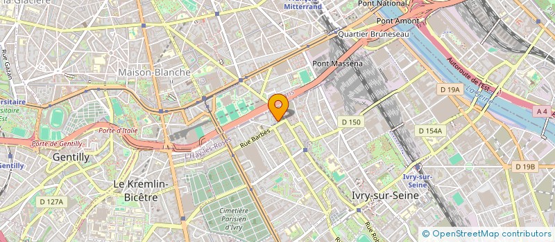 localisation de l'entreprise MON ESPACE FORMATION  IVRY-SUR-SEINE