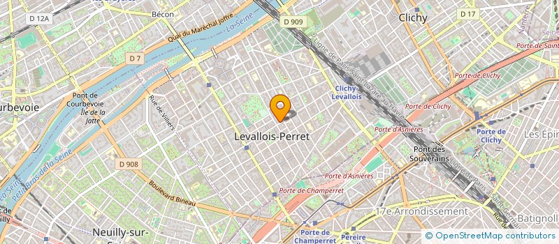 localisation de l'entreprise MON FRUIT à LEVALLOIS-PERRET