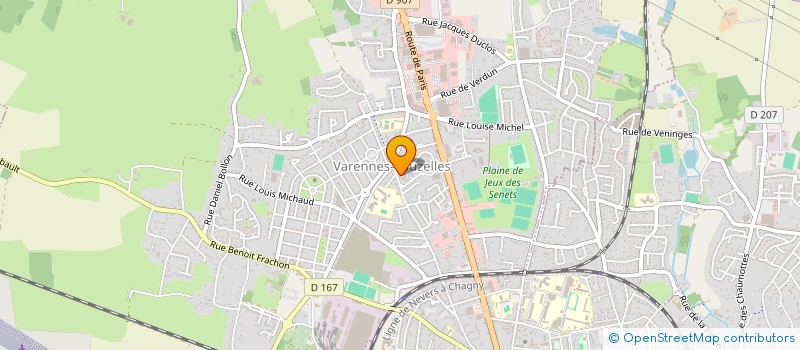 localisation de l'entreprise MON INSTANT COIFFURE à VARENNES-VAUZELLES
