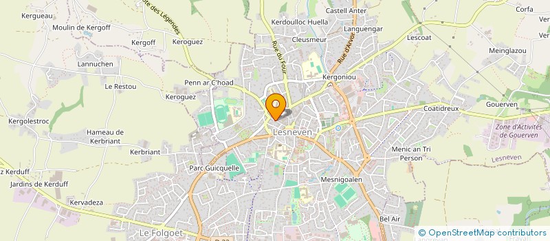 localisation de l'entreprise MON NUMERO 13  LESNEVEN