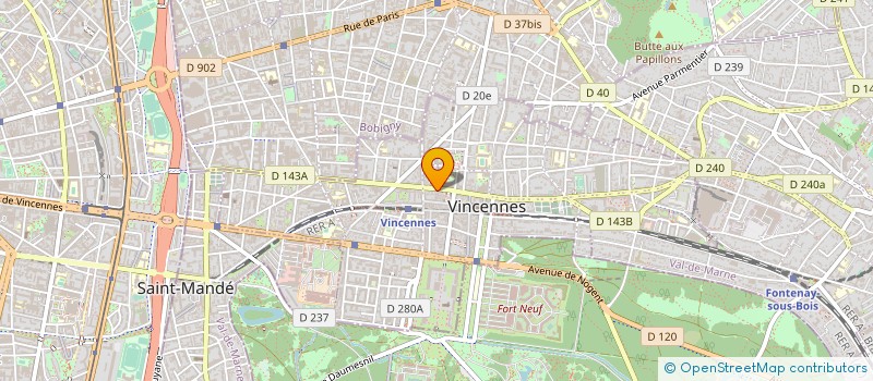 localisation de l'entreprise MON P'TIT BISTROT à VINCENNES