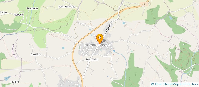 localisation de l'entreprise MON PETIT GARAGE à LA CROIX-BLANCHE