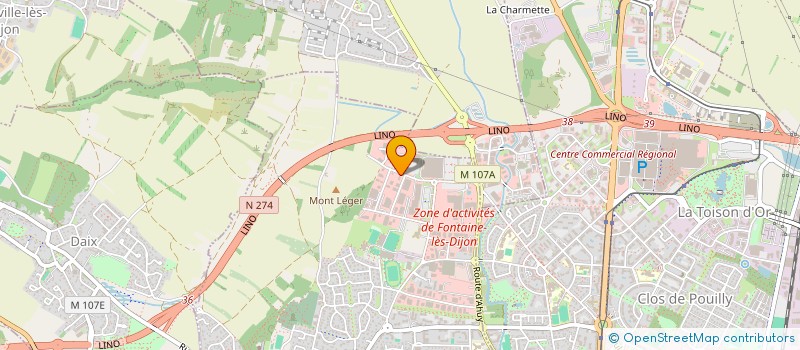 localisation de l'entreprise MON PRESSING à FONTAINE-LES-DIJON
