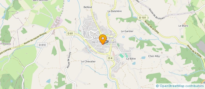 localisation de l'entreprise MON TROUSSEAU à SAINT-LAURENT-DE-CHAMOUSSET
