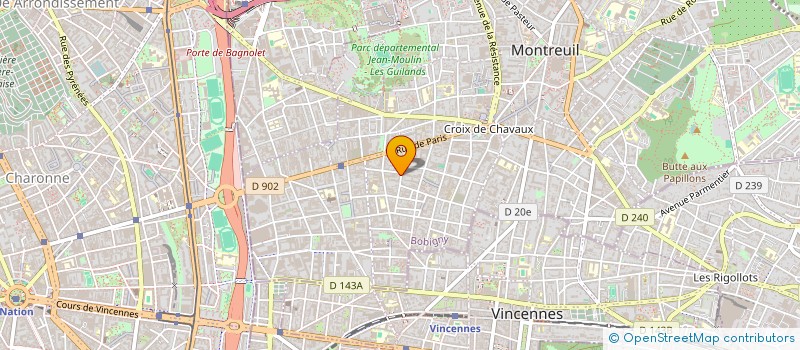 localisation de l'entreprise MONA à MONTREUIL