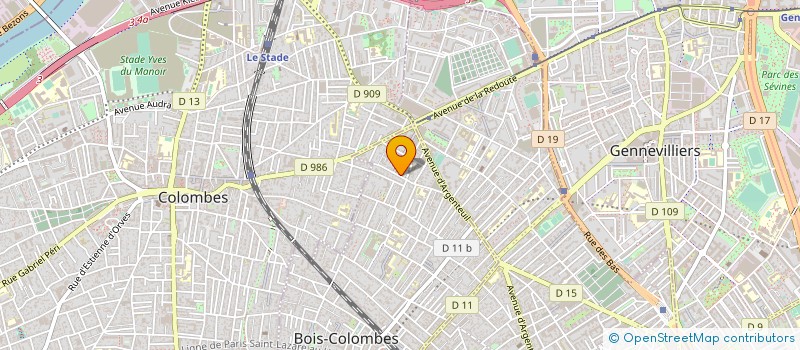localisation de l'entreprise MONA PROD à BOIS-COLOMBES