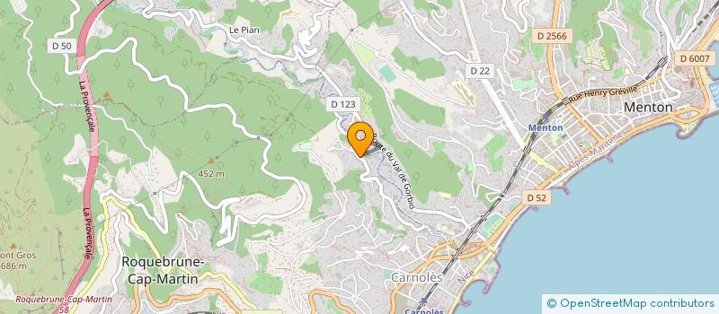 localisation de l'entreprise MONARTE EVENTS  ROQUEBRUNE-CAP-MARTIN