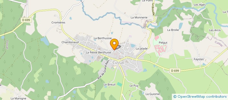 localisation de l'entreprise MONASSI à CUSSAC