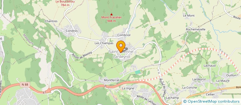 localisation de l'entreprise MONAT FAMILY TEAM  SAINT-ETIENNE-LARDEYROL