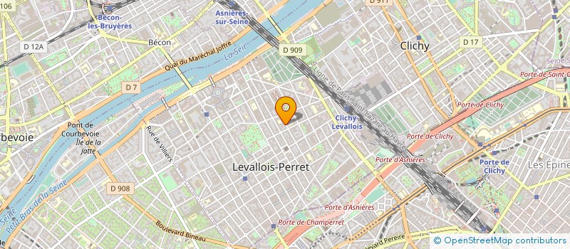 localisation de l'entreprise MONAT INVEST à LEVALLOIS-PERRET