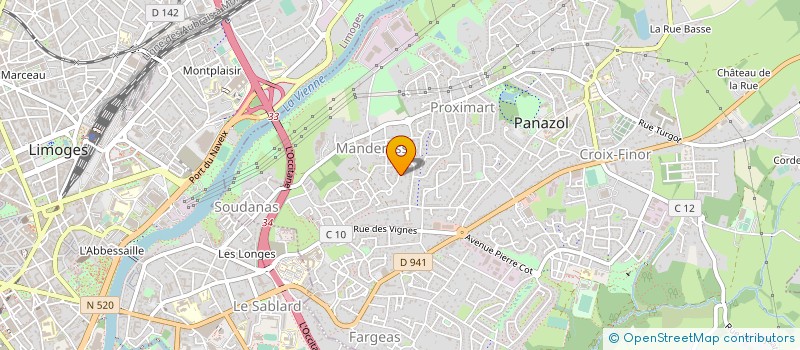 localisation de l'entreprise MONBERGENCE à PANAZOL