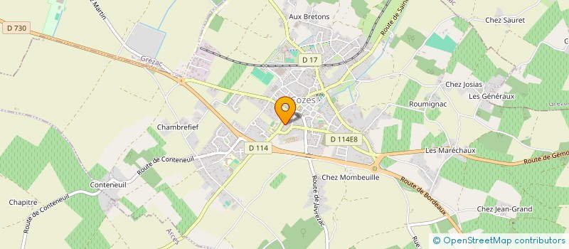 localisation de l'entreprise MONCAB  COZES