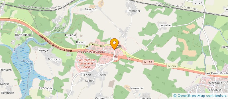 localisation de l'entreprise MONCEAU  PLOUGOUMELEN