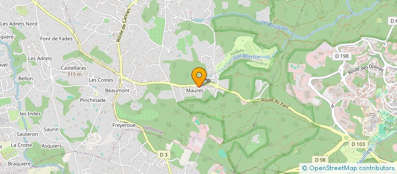 localisation de l'entreprise MONCLARISTEL  VALBONNE