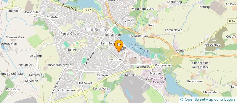 localisation de l'entreprise MONCLUB BREST OMNISPORT à SAINT-RENAN