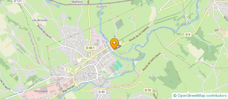 localisation de l'entreprise MONCORGE CREATEUR DE JARDINS à CHARLIEU