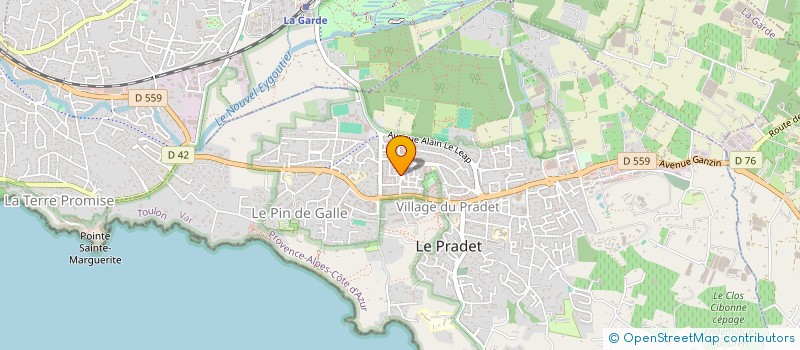 localisation de l'entreprise MONCORGER/ LE ROY  LE PRADET