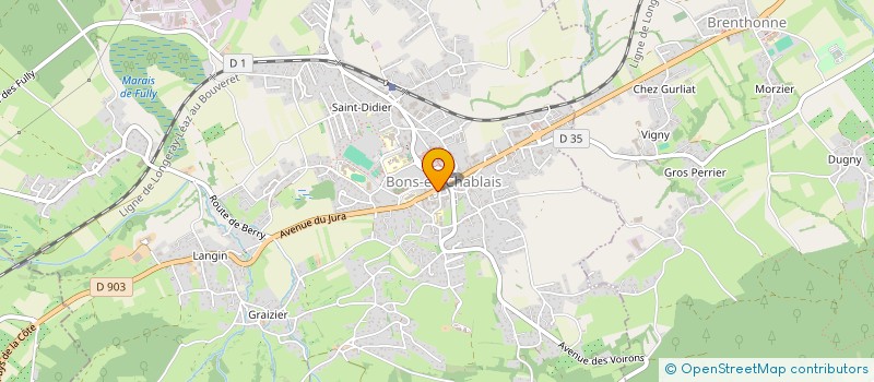 localisation de l'entreprise MONCOURTIERRENOV' à BONS-EN-CHABLAIS