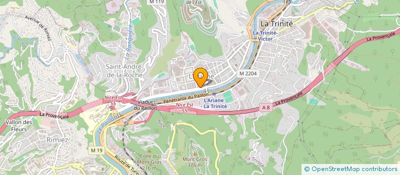 localisation de l'entreprise MONDELEC à NICE