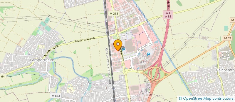 localisation de l'entreprise MONDIA DEMENAGEMENTS à STRASBOURG