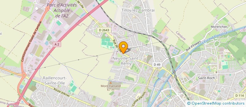 localisation de l'entreprise MONDIA PNEUS  NEUVILLE-SAINT-REMY