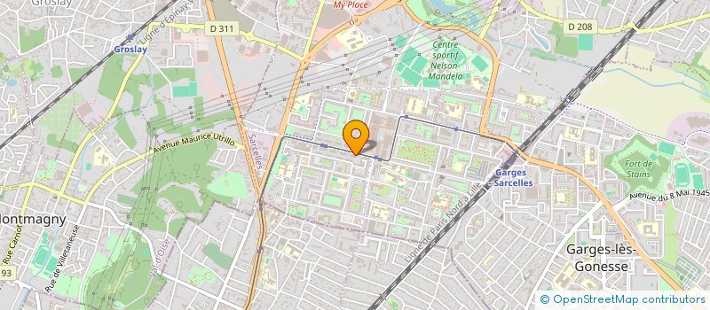 localisation de l'entreprise MONDIACUIR à SARCELLES