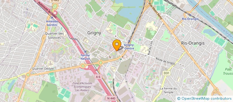 localisation de l'entreprise MONDIAL 91 à GRIGNY