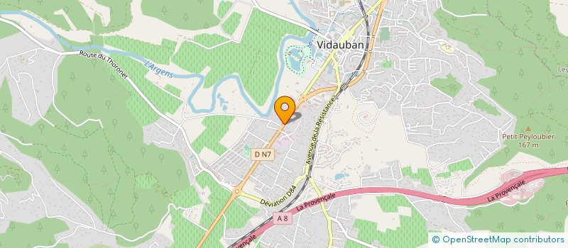 localisation de l'entreprise MONDIAL AUTO  VIDAUBAN