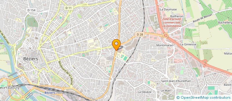 localisation de l'entreprise MONDIAL AUTOS SA à BEZIERS