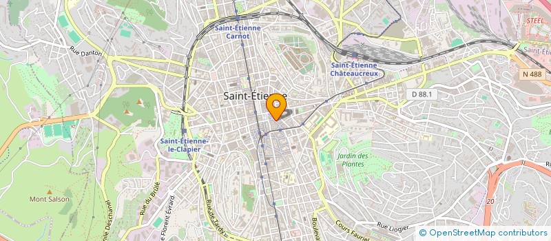 localisation de l'entreprise MONDIAL BUS à SAINT-ETIENNE