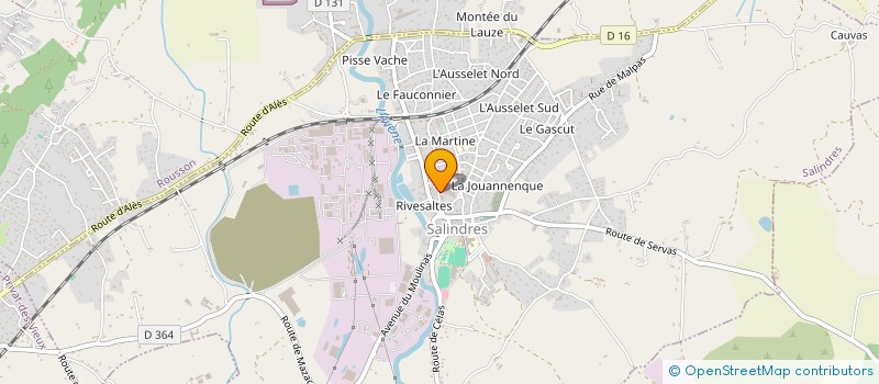 localisation de l'entreprise MONDIAL DECO à SALINDRES
