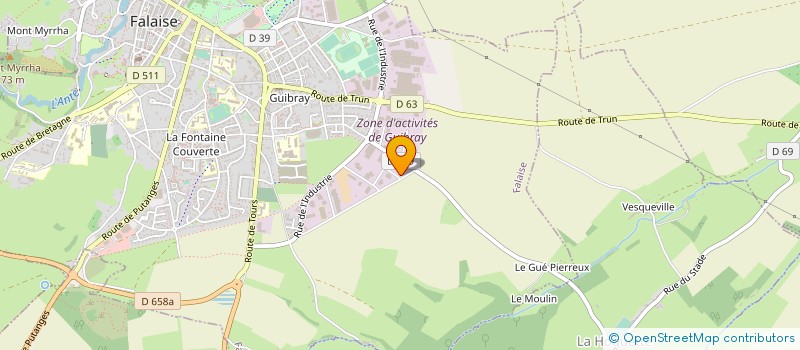 localisation de l'entreprise MONDIAL DECO à FALAISE