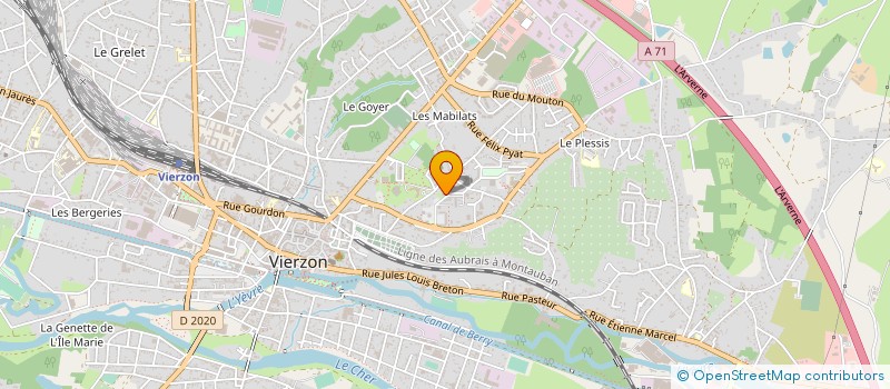 localisation de l'entreprise MONDIAL ENSEIGNE à VIERZON