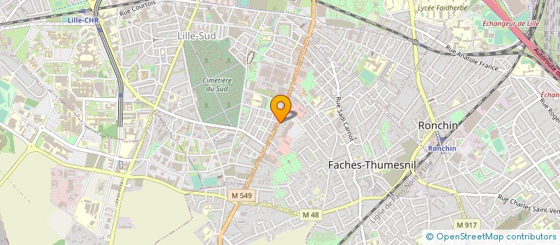 localisation de l'entreprise MONDIAL PARE-BRISE GRAND LILLE  FACHES-THUMESNIL