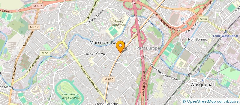 localisation de l'entreprise MONDIAL PARE-BRISE MARCQ EN BAROEUL à MARCQ-EN-BARŒUL