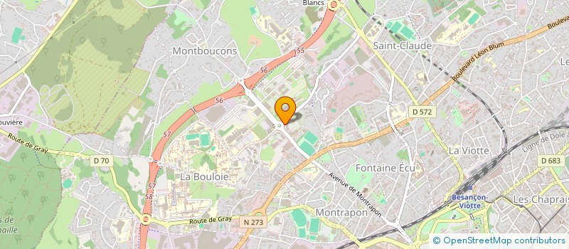 localisation de l'entreprise MONDIAL SUN à BESANCON