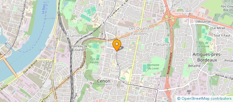 localisation de l'entreprise MONDIAL TELECOM PALMER  CENON