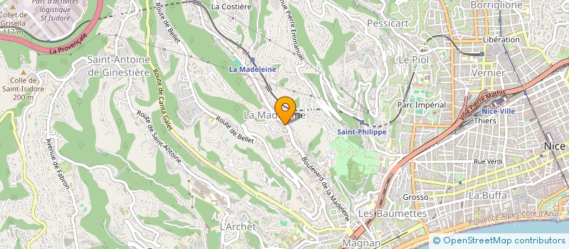 localisation de l'entreprise MONDIAL TELEX à NICE