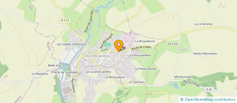 localisation de l'entreprise MONDOUBLEAU MENUISERIE à MONDOUBLEAU